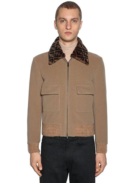 fendi bomber jacket fur|fendi blazer bomber jacket.